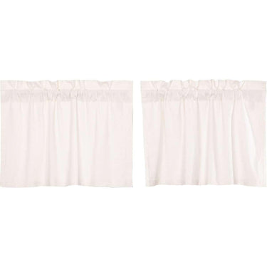 Simple Life Flax Antique White Tier Curtain Set of 2 L24xW36 VHC Brands - The Fox Decor